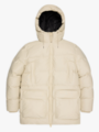 Rains Alta Long Puffer Cargo Jacket Dune Grain