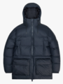 Rains Alta Long Puffer Cargo Jacket Navy