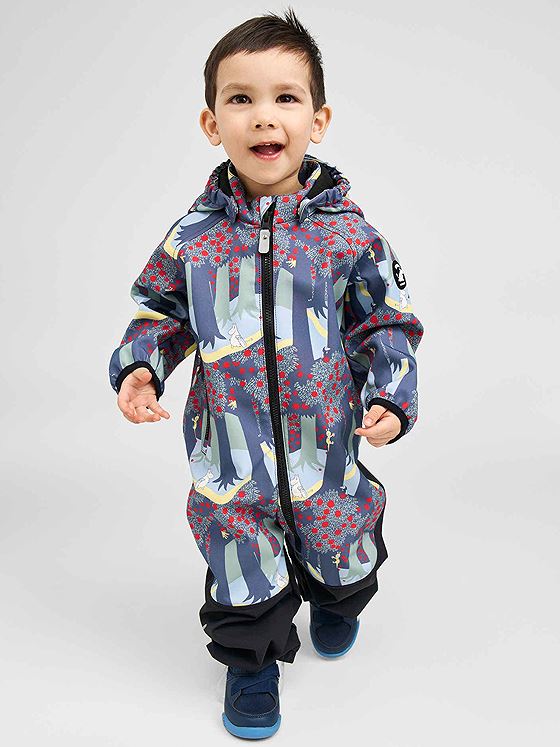 Reima Moomin Mjosa Softshell overall Soft black