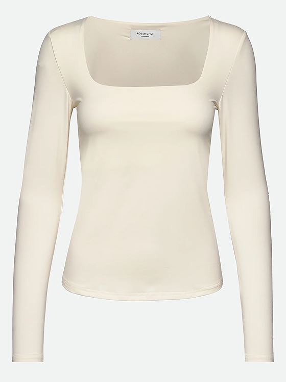 Rosemunde Billie Reversible Long Sleeve Short T-shirt Ivory