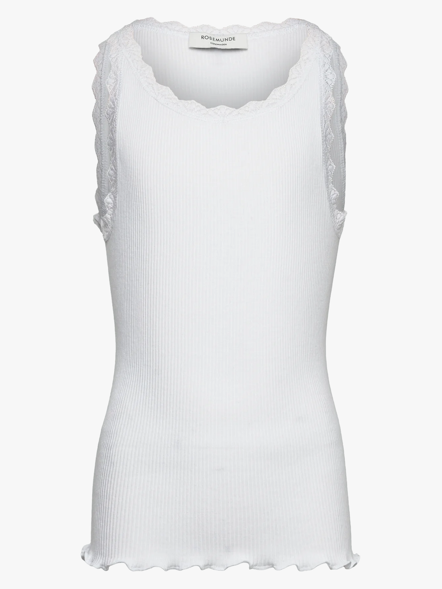 Rosemunde Balta Sleeveless Short Lace Top New White