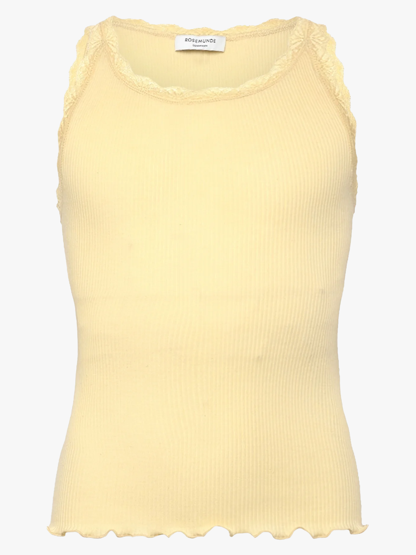 Rosemunde Balta Sleeveless Short Lace Top Pastel Yellow