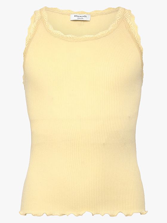 Rosemunde Balta Sleeveless Short Lace Top Pastel Yellow
