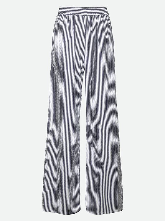 Rosemunde Ivy Straight Trousers Navy Stripe