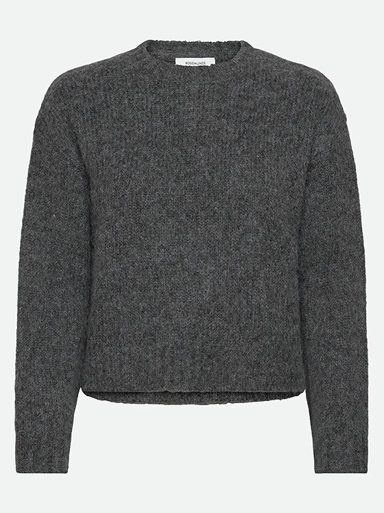 Rosemunde Tulip Long Sleeve Short O-neck Pullover Medium Grey Melange