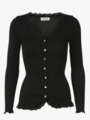 Rosemunde Babette Long Sleeve V-neck Lace Cardigan Black