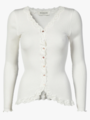 Rosemunde Babette Long Sleeve V-neck Lace Cardigan New White