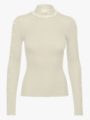 Rosemunde Beatha Long Sleeve T-shirt w/lace Ivory