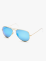 Ray-Ban Aviator Large Metal Frame: Gold / Lense: Blue with Mirror effect