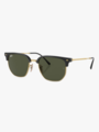 Ray-Ban New Clubmaster Frame: Polished Black On Gold / Lenses: Green