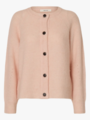 Selected Femme Lulu Long Sleeve Knit Short Cardigan Pale Dogwood Melange