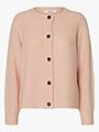 Selected Femme Lulu Long Sleeve Knit Short Cardigan Pale Dogwood Melange