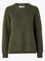 Selected Femme Lulu Long Sleeve Knit O-Neck Kalamata Melange
