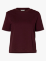 Selected Femme Essential Short Sleeve Boxy Tee Fig