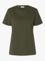 Selected Femme My Essential Short Sleeve O-Neck Tee Deep Depths