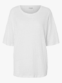 Selected Femme Vilja Linen Short Sleeve Tee Bright White