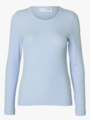 Selected Femme Dianna Long Sleeve O-Neck Top Cashmere Blue