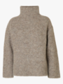 Selected Femme Gabriella Long Sleeve Knit High Neck Steel Gray MELANGE