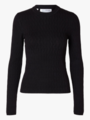 Selected Femme Cabala Long Sleeve Knit O-Neck Black