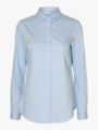 Selected Femme Romie Long Sleeve Fitted Shirt Light Blue