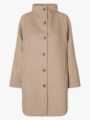 Selected Femme Vinni Lano Coat Sandshell Melange