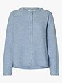 Selected Femme Lulu New Long Sleeve Knit Cardigan Cashmere Blue Melange