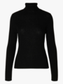 Selected Femme Ingrid Long Sleeve Knit Wool Blend Roll Neck Black