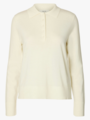 Selected Femme Thea Long Sleeve Knit Merino Collar Neck Egret