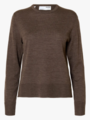 Selected Femme Thea Long Sleeve Knit Merino O-Neck Delicioso