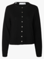 Selected Femme Thea Knit Merino Cardigan Black