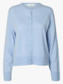 Selected Femme Thea Knit Merino Cardigan Cashmere Blue