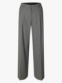 Selected Femme Wide-Rita Lano Mid Waist Pant Medium Grey Melange MELANGE