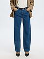 Selected Femme Straight Bea Kori Mid Waist Jeans Medium Blue Denim