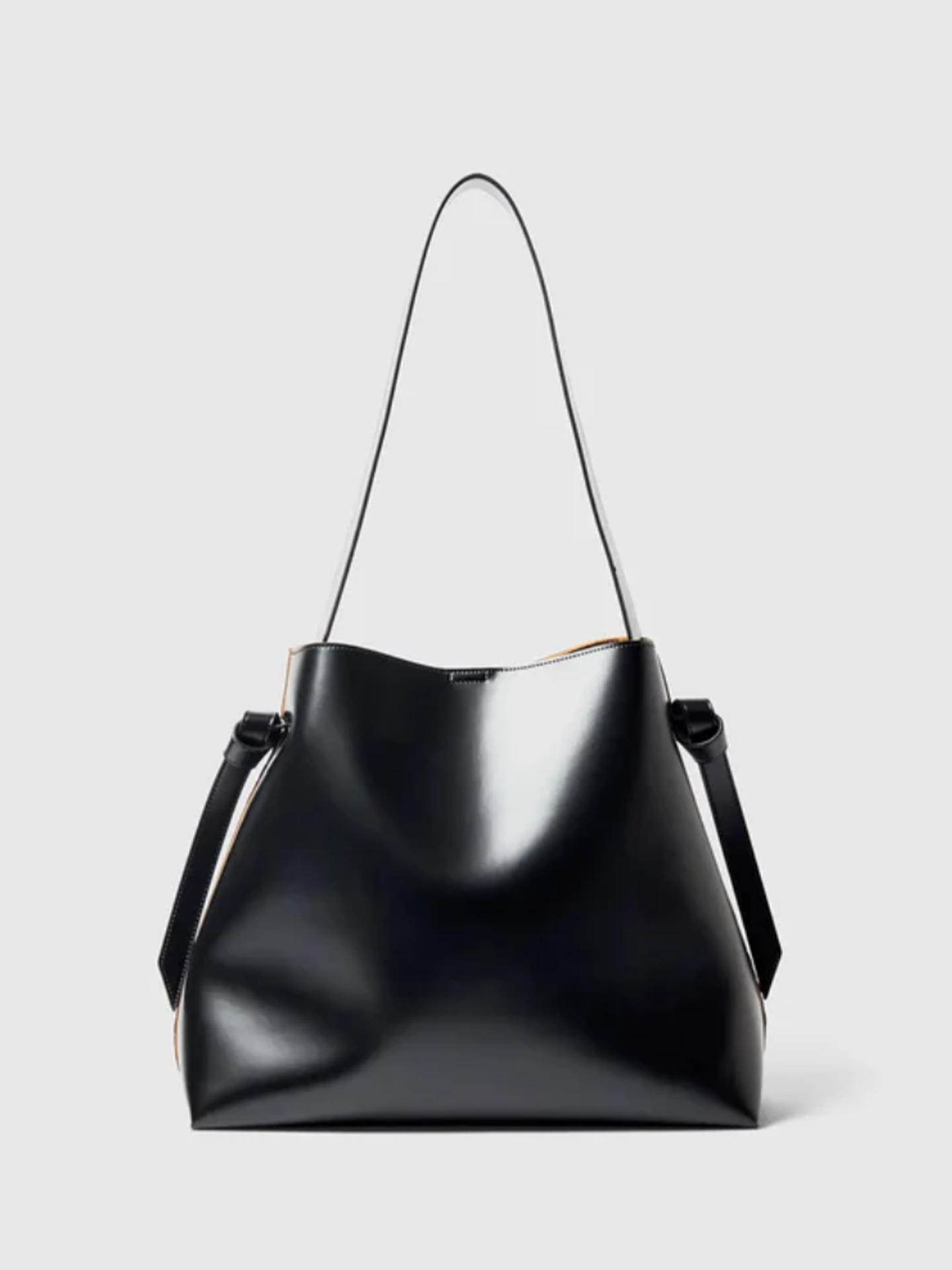 Selected Femme Stella Large Leather Bag Black