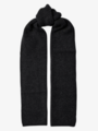 Selected Femme Lulu Lano Narrow Knit Scarf Black Melange