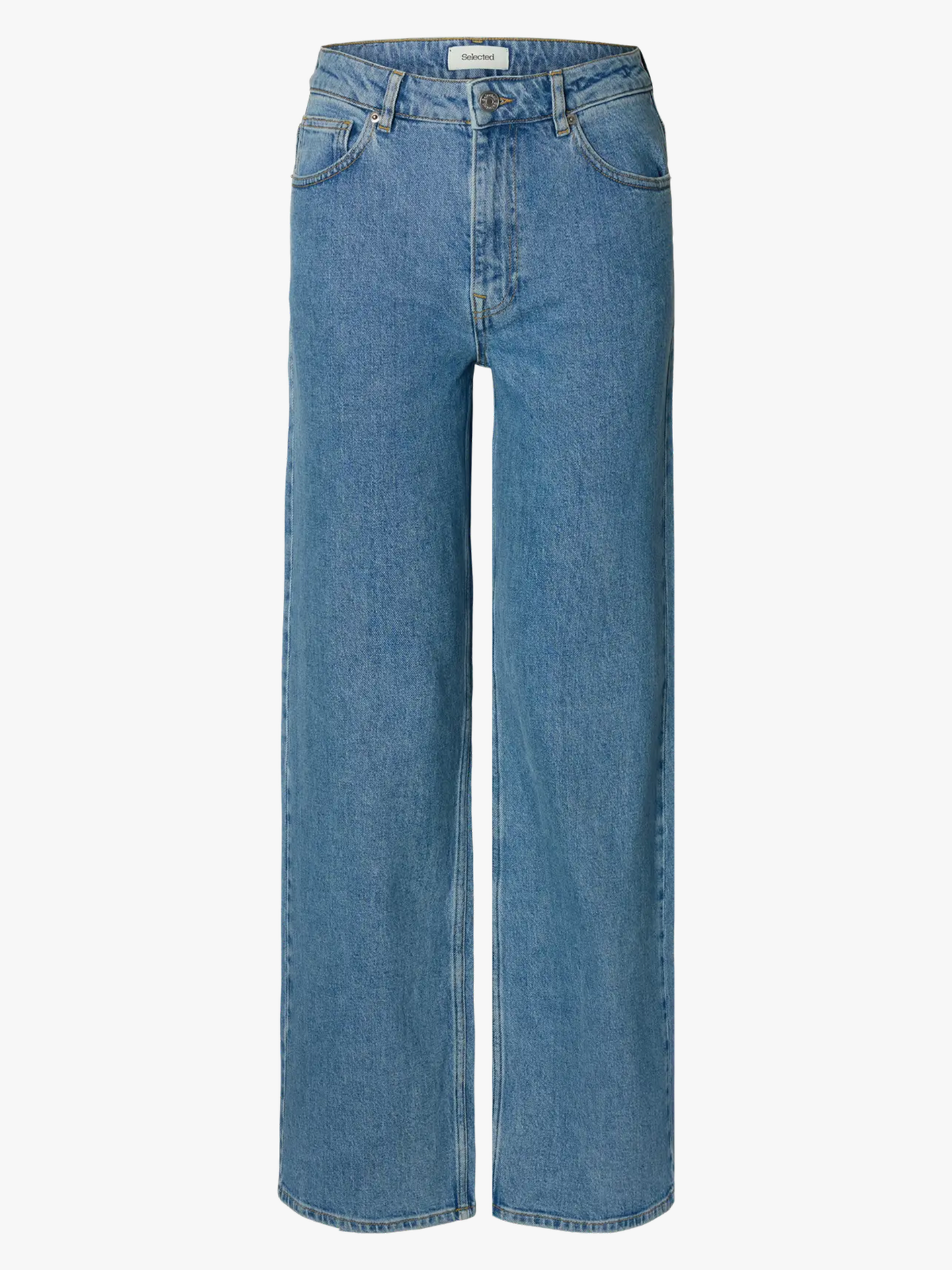 Selected Femme Wide Bea Kori High Waist Jeans Light Blue Denim