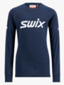 Swix RaceX Classic Long Sleeve Junior Dark Navy / Bright White