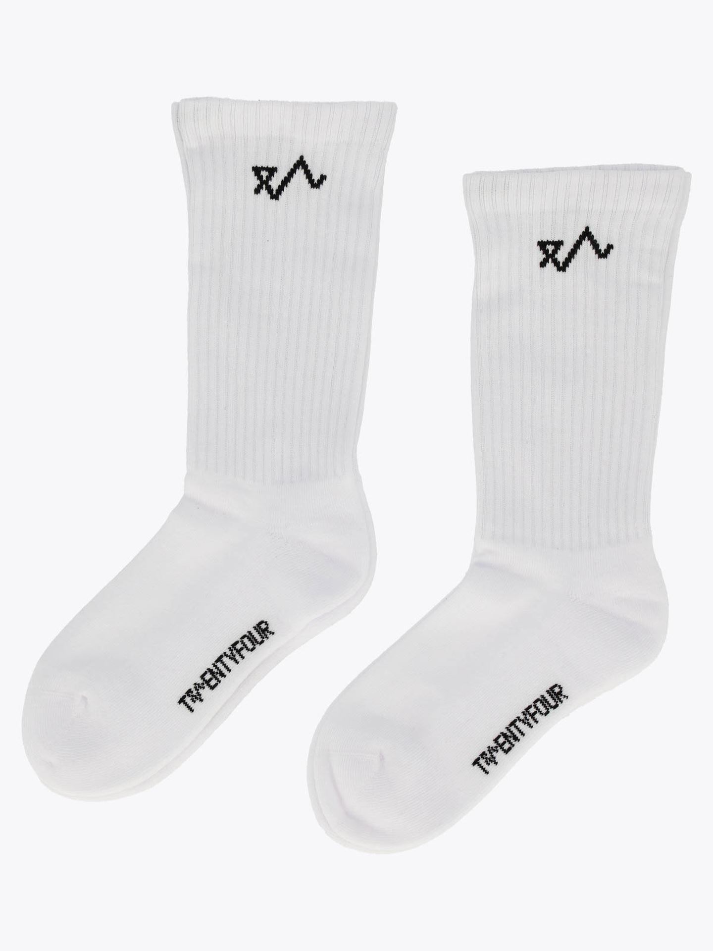Twentyfour & Sportsokk Høy 2-pakk Hvit