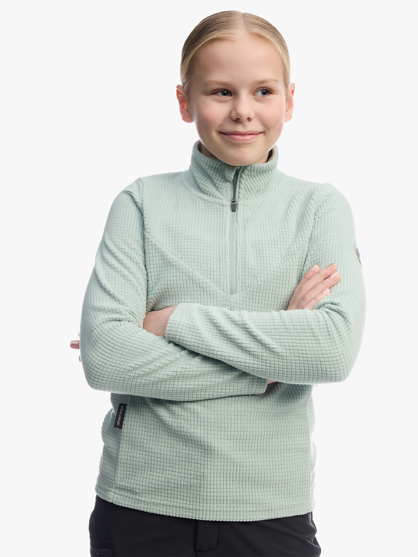 Twentyfour Venture Light Fleece Half Zip Junior Grågrønn