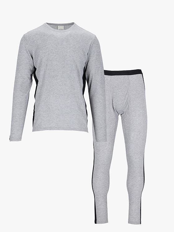 Twentyfour Aurora Baselayer Sett Lys Grå Melange