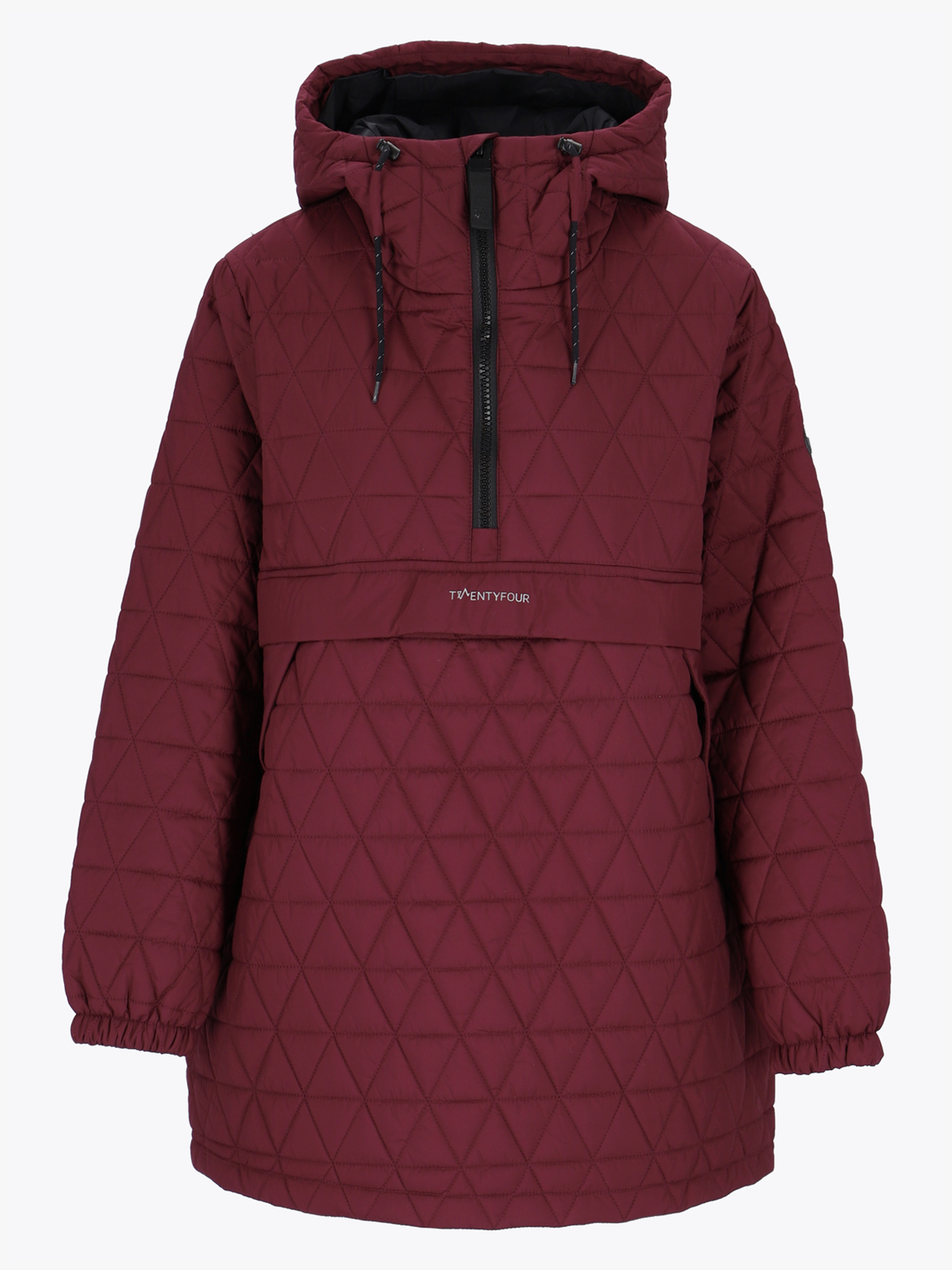 Twentyfour Mode Quilted Anorak Mørk Burgunder