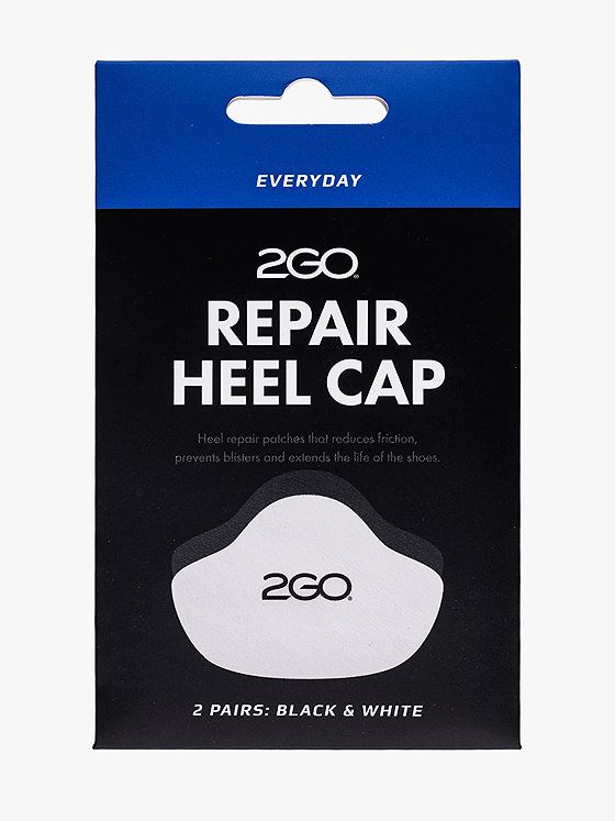 2GO Repair Heel Cap 2 Pair White / Black