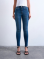 Topshop Jamie High Rise Slim Denim Jeans Medium Blue Denim