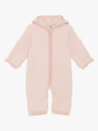 Huttelihut Pram Suit Ears Cotton Fleece Peach Blush