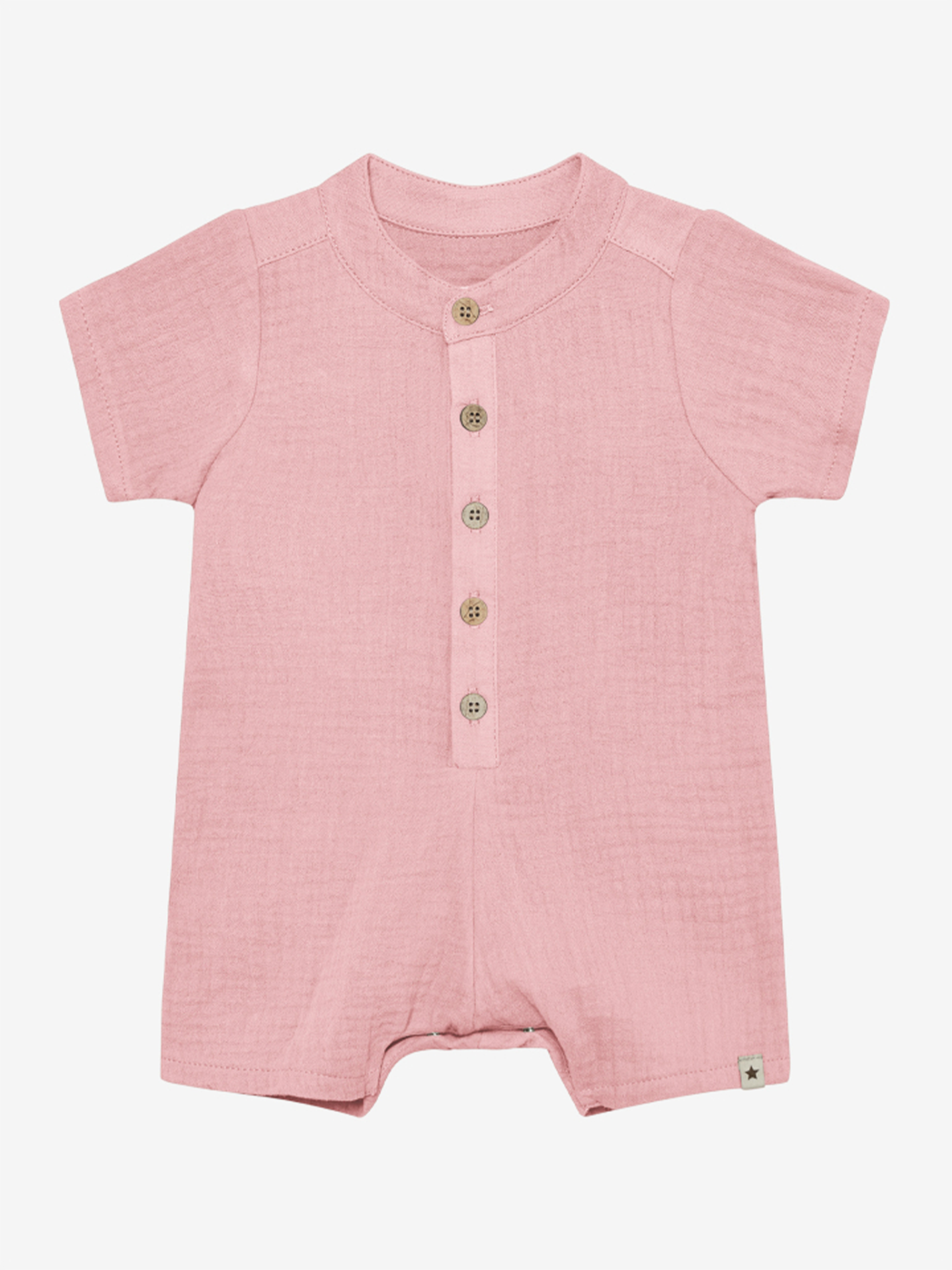 Huttelihut Playsuit Short Sleeve Muslin Pale Mauve