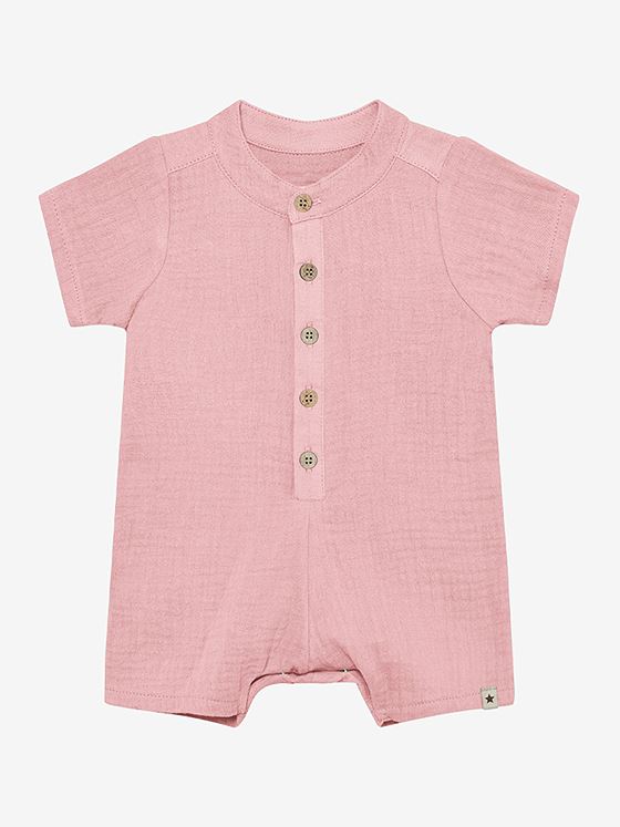 Huttelihut Playsuit Short Sleeve Muslin Pale Mauve