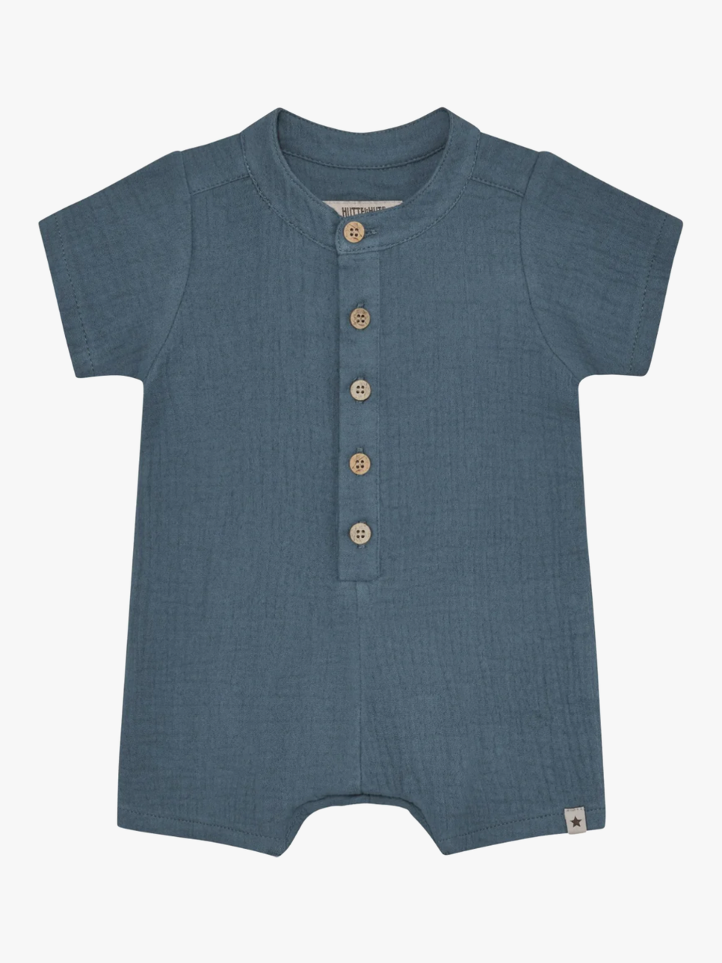 Huttelihut Playsuit Short Sleeve Muslin Bering Sea