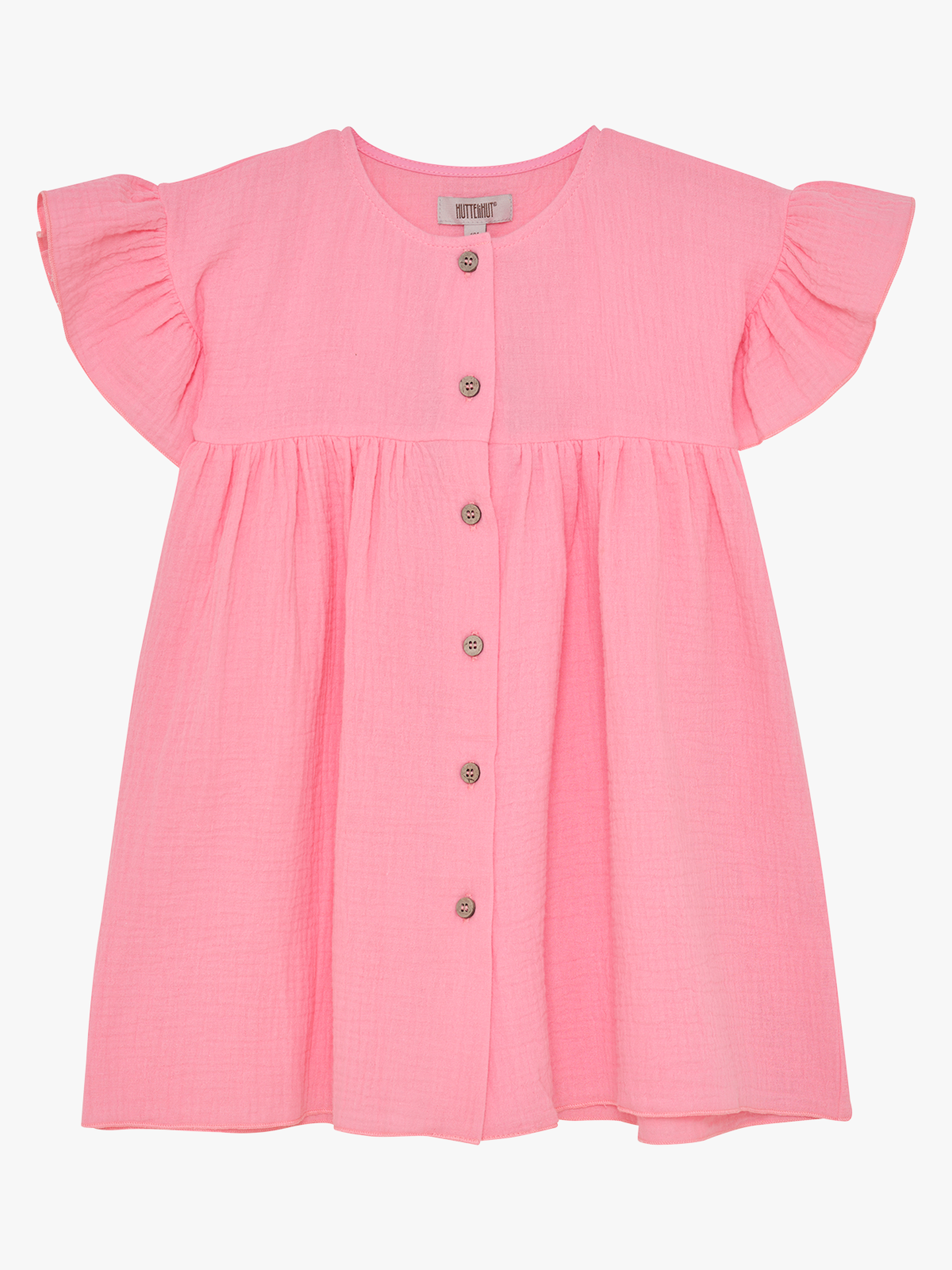 Huttelihut Dress Short Sleeve Muslin Plumeria