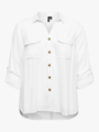Vero Moda Curve Bumpy Long Sleeve Shirt Hvit