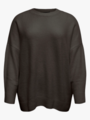 Vero Moda Curve Boom Long Sleeve O-Neck Pullover Chocolate Torte MELANGE